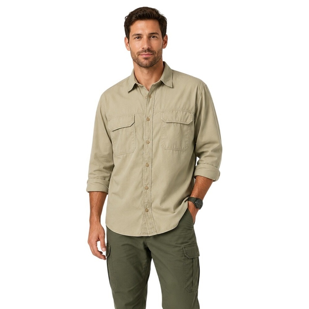 Royal Robbins Men's Long Sleeve Outdoor Safari Hiking Button Front Shirt Size L‎